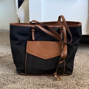 Michael Kors Black and Tan Tote Bag